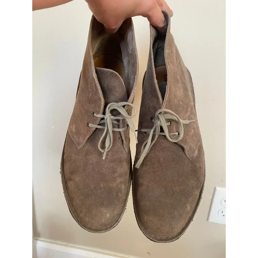 Clarks Originals Desert Boots Mens 11.5 M Taupe Suede Crepe Sole Chukka Shoes
